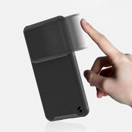 Nillkin Textured S Case für Samsung Galaxy S23+ Panzerhülle mit Kameraabdeckung schwarz