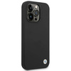 BMW Liquid Silicone Case Metal Logo – Etui iPhone 14 Pro Max (Czarny)
