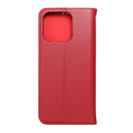 Kabura skórzana SMART PRO do XIAOMI Redmi 12C bordowy