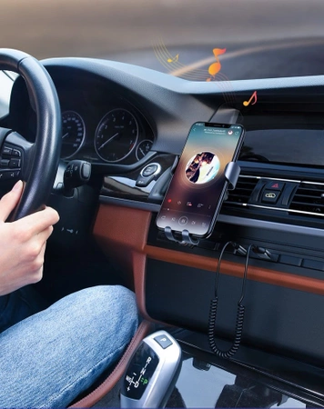 Ugreen odbiornik dźwięku Bluetooth 5.3 kabel USB adapter audio AUX jack czarny (70601 CM309)