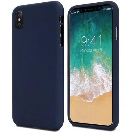 Schutzhülle IPHONE 14 Mattes Silikon Mercury Soft Jelly navy blau