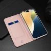 Etui Dux Ducis Skin Pro na iPhone 16 z klapką i miejscem na kartę - różowe