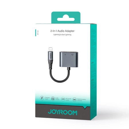 Joyroom SY-L02 Lightning auf 2x Lightning DAC-Adapter 2in1 – Schwarz