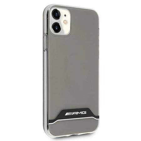 Schutzhülle IPHONE 11 Mercedes AMG Hardcase Electroplate Black&White (AMHCN61TCBW) transparent