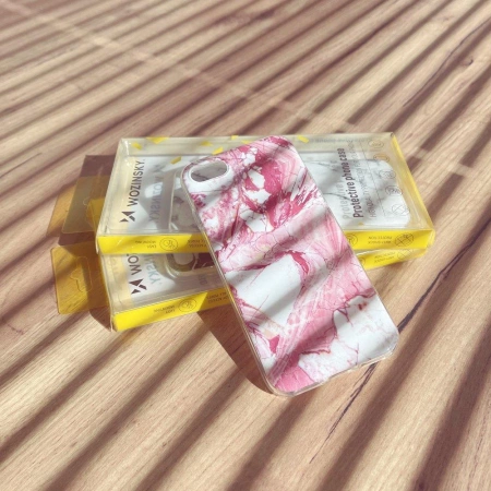 Wozinsky Marble TPU Cover Gel Marmor für Xiaomi Redmi Note 10 Pro weiß