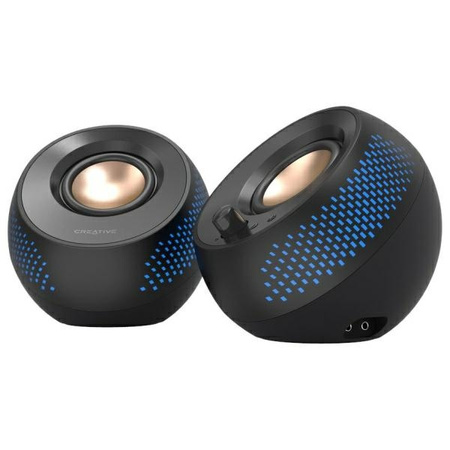 Creative Głośniki do komputera 2.0       Pebble X czarny/black USB-C z podświetleniem RGB