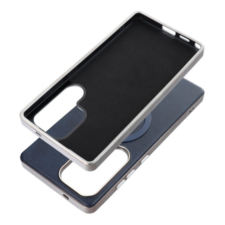 Futerał GENTLEMAN MAG COVER kompatybilny z MagSafe do SAMSUNG S25 PLUS granatowy