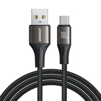Joyroom Light-Speed ​​​​Series SA25-AC6 USB-A/USB-C-Schnellübertragungskabel 100 W 1,2 m – Schwarz