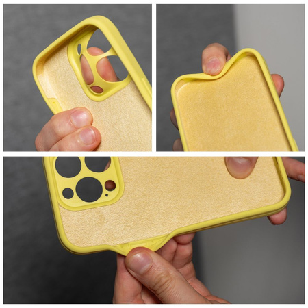 Futerał SILICONE 2mm do IPHONE 15 Pro Max żółty