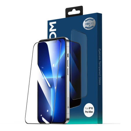 Joyroom JR-MLG0285 2.5D Anti-Blue Light + Dustproof Tempered Glass with Black Frame for iPhone 16 Pro