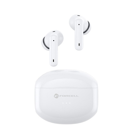 FORCELL F-AUDIO słuchawki bezprzewodowe / bluetooth stereo TWS CLEAR Sound białe