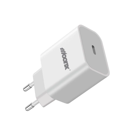 MOONX MC03, USB-C, PD 20W network charger + USB-C/Lightning cable white