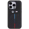 Etui BMW Stamped Tricolor Stripe na iPhone 15 Pro - czarne