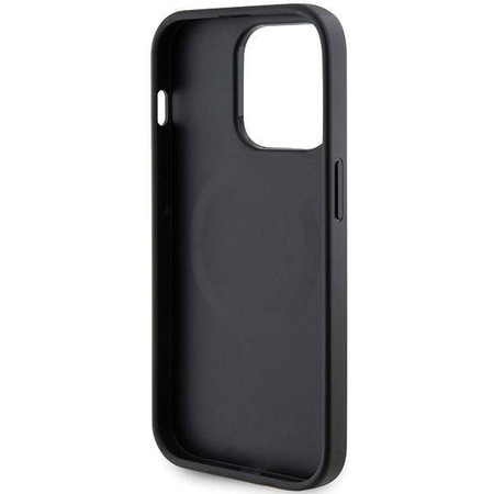 Original Case IPHONE 14 PRO MAX Guess Hardcase Saffiano MagSafe (GUHMP14XPSAHMCK) black