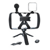 Zestaw / uchwyt selfie z pilotem na bluetooth tripod do transmisji na żywo z lampą LED, mikrofonem, pilotem TL-49T