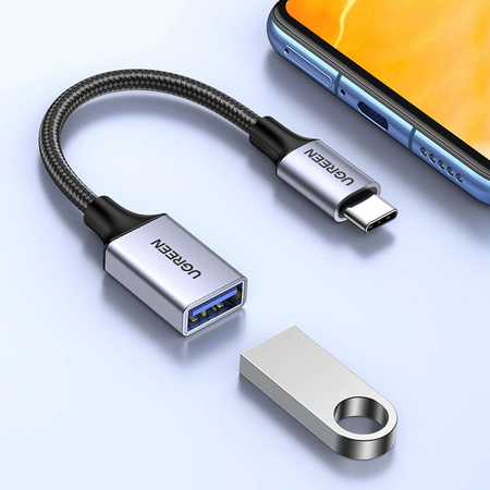 Ugreen OTG Adapterkabel USB-C (männlich) - USB-A (weiblich) 5Gb/s 0,15m schwarz (US378)