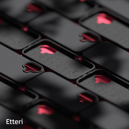 Nakładka Etteri Silicone Case do iPhone 16 Plus 6,7" czarna