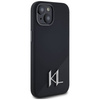 Oryginalne Etui IPHONE 15 Karl Lagerfeld Hardcase Silicone Shadow Metal Initial MagSafe czarne