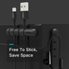 Ugreen 2x samoprzylepny organizer na 4 kable przewody czarny (30762)
