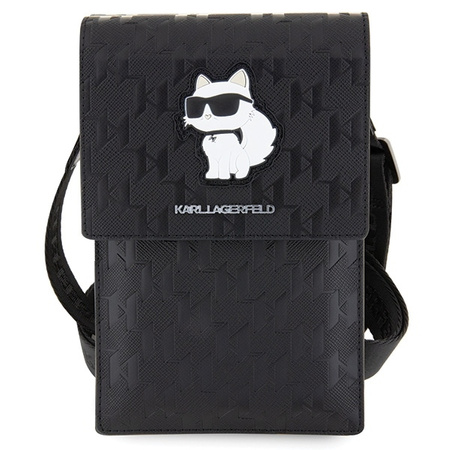 Bag Karl Lagerfeld Saffiano Monogram Choupette (KLWBSAKHPCK) black
