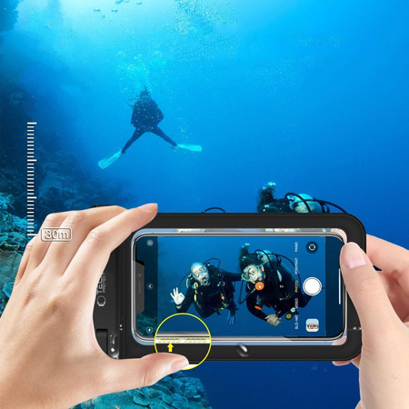 Etui Tech-Protect Universal Waterproof Case UWC9 8.9" pomarańczowo - czarne
