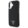 Original Handyhülle IPHONE 16 PLUS Guess Hardcase Grained Triangle MagSafe (GUHMP16MPGTSPSK) schwarz