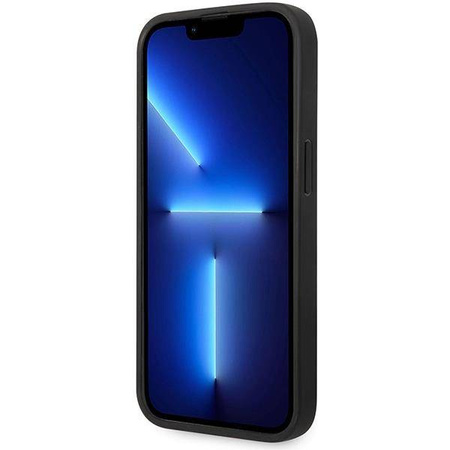 Oryginalne Etui IPHONE 14 PRO BMW Leather Diamond Pattern MagSafe (BMHMP14L22RFGR) burgundowe