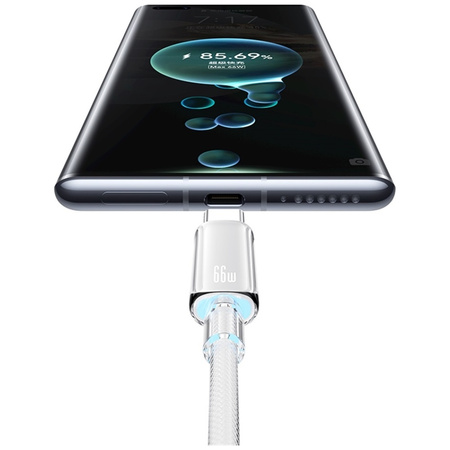 Kabel USAMS Cloud Series US-SJ658 6A     USB-A do USB-C 1,2m niebieski