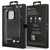 Hülle BMW BMHCP13L22NBCK iPhone 13 Pro / 13 6,1&quot; schwarz/schwarz Hardcase Leder Carbon