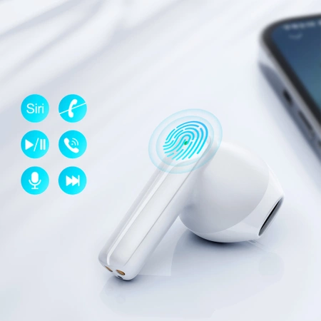 Joyroom TWS earphones wireless ENC waterproof IPX4 Bluetooth 5.3 white (JR-TL11)