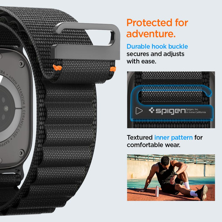 SPIGEN WBF1 BAND APPLE WATCH 6 / 7 / 8 / 9 / 10 / SE / ULTRA 1 / 2 (44 / 45 / 46 / 49 MM) BLACK