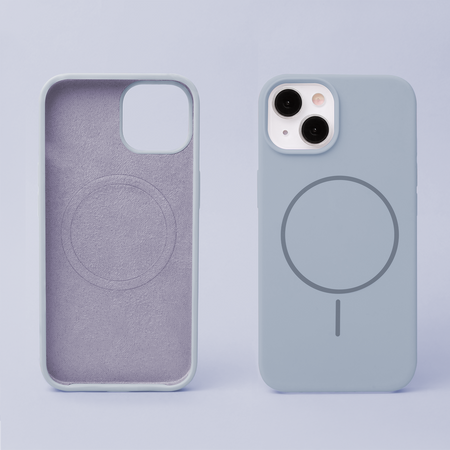 Nakładka Silicone Thin Mag do iPhone 13 6,1" jasnoniebieska