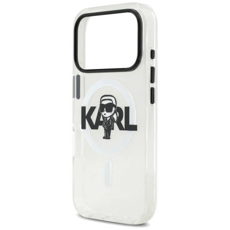Etui Karl Lagerfeld IML Karl Sketch Logo MagSafe do iPhone 17 Pro - przezroczyste