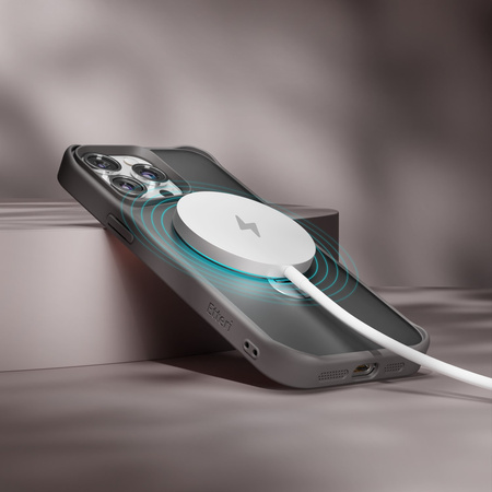 Nakładka Etteri Matt Mag Ring do iPhone 14 Pro 6,1" szara