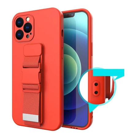 Rope Case Silicone Cover with Lanyard Purse Lanyard Strap for Redmi Note 11 Pro Red