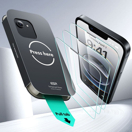 SZKŁO HARTOWANE ESR ULTRAFIT TEMPERED GLASS 2-PACK IPHONE 13 / 13 PRO / 14 / 16E CLEAR