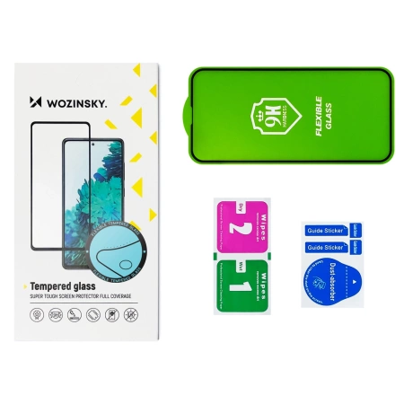 Wozinsky Full Cover Flexi Nano Glass Film Tempered Glass with Frame Samsung Galaxy M51 Black