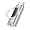 HOCO adapter Typ C (męski) do Lightning (żeński) z wyświetlaczem 3A 60W UA32A srebrny