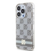 DKNY DKHMP13LHCPTSE iPhone 13 Pro / 13 6.1" beżowy/beige hardcase IML Checkered Mono Pattern & Printed Stripes MagSafe