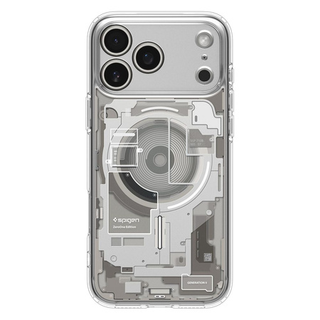 SPIGEN futerał ULTRA HYBRID MAG kompatybilny z MagSafe do IPHONE 17 Pro zero one natural titanium