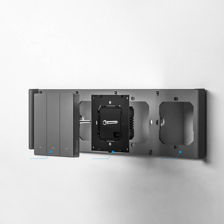 Sonoff inteligentny 3-kanałowy przełącznik ścienny WiFi czarny (M5-3C-86)