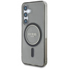 Etui Guess Glitter Circle Classic Logo MagSafe do Samsung Galaxy S25 czarny