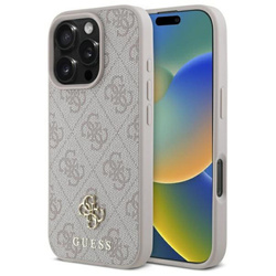 GUESS futerał do IPHONE 16 Pro Max kompatybilny z MagSafe GUHMP16XP4SM4MP (PU 4G Small and Classic) pink
