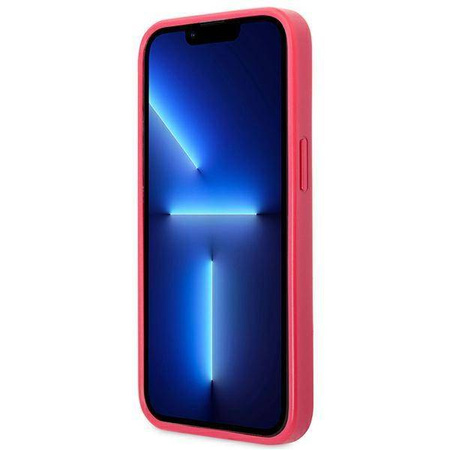 Oryginalne Etui IPHONE 13 PRO Guess Hardcase Saffiano 4G Small Metal Logo (GUHCP13LPS4MF) różowe
