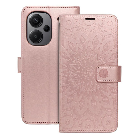Kabura MEZZO Book do XIAOMI Redmi NOTE 13 PRO Plus 5G mandala złoty róż