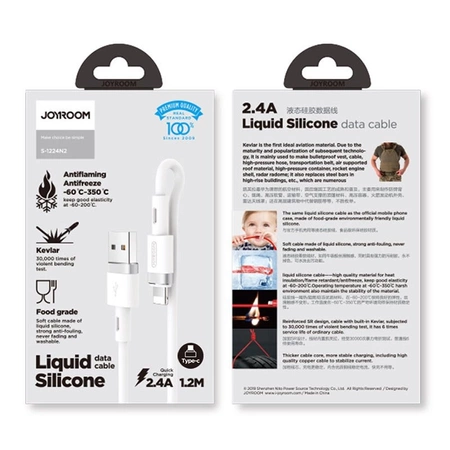 Joyroom USB-Kabel - Lightning 2,4A 1,2 m (S-1224N2 Weiß)