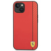 Original Handyhülle IPHONE 14 PLUS Ferrari Hardcase Carbon (FEHCP14MAXRE) rot