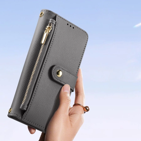 Dux Ducis Lawa Lederhülle für iPhone 15 Pro Max - Grau