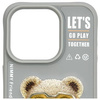Nimmy etui iPhone 15 Pro 6.1" szary/gray  Cool&Cute 2.0 Bear