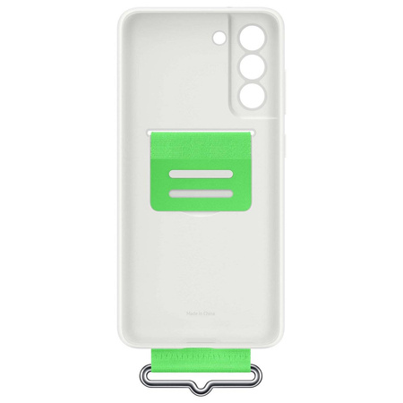 Samsung Strap Silicone Cover etui pokrowiec do Samsung Galaxy S21 FE biały (EF-GG990TWE)